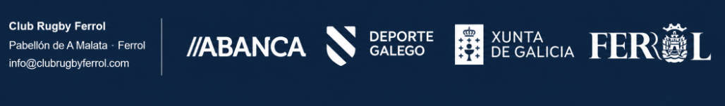 Club Rugby Ferrol · ABANCA · Deporte Galego · Xunta de Galicia · Concello de Ferrol